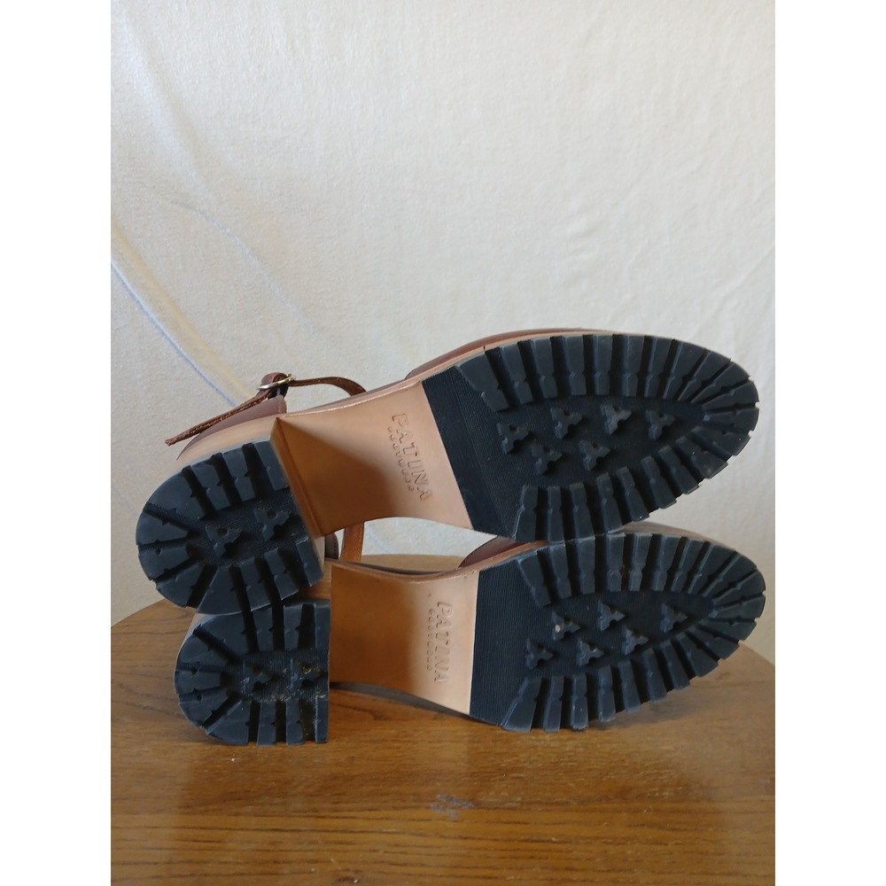 Patina Mary jane block heel size 9.5 red leather - Picture 7 of 8